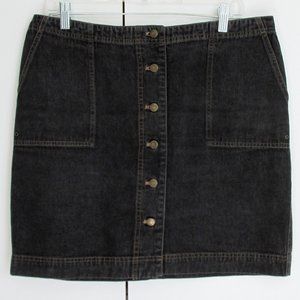 Lauren Jeans Co LRL Button-up Dark Wash Mini Skirt